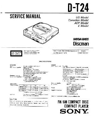 Сервисная инструкция Sony D-T24 ― Manual-Shop.ru