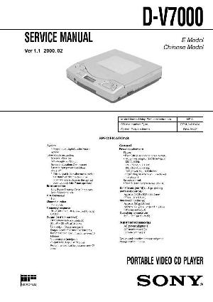 Service manual Sony D-V7000 ― Manual-Shop.ru