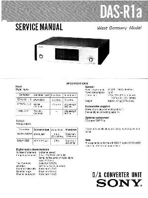 Сервисная инструкция Sony DAS-R1A ― Manual-Shop.ru