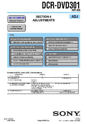 Service manual Sony DCR-DVD301 (ADJ, Настройка и регулировка) ― Manual-Shop.ru