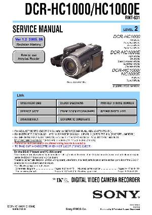 Сервисная инструкция Sony DCR-HC1000, DCR-HC1000E Level2 ― Manual-Shop.ru