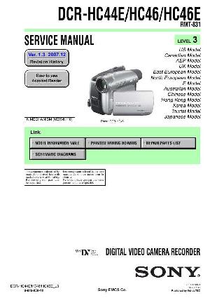 Сервисная инструкция Sony DCR-HC44E, DCR-HC46E (Level 3)  ― Manual-Shop.ru