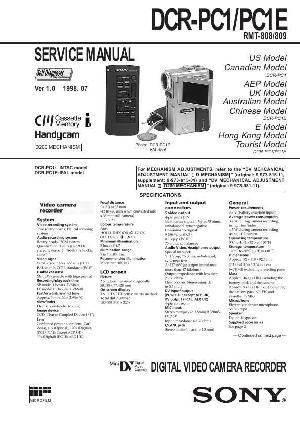 Сервисная инструкция Sony DCR-PC1, DCR-PC1E ― Manual-Shop.ru