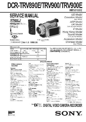 Сервисная инструкция Sony DCR-TRV890E, DCR-TRV900, DCR-TRV900E ― Manual-Shop.ru