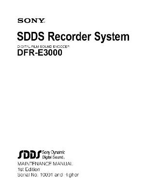 Сервисная инструкция Sony DFR-E3000  ― Manual-Shop.ru