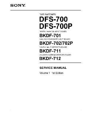 Сервисная инструкция Sony DFS-700, DFS-700P ― Manual-Shop.ru