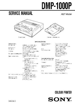 Сервисная инструкция Sony DMP-1000P ― Manual-Shop.ru