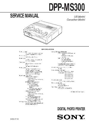 Сервисная инструкция Sony DPP-MS300 ― Manual-Shop.ru