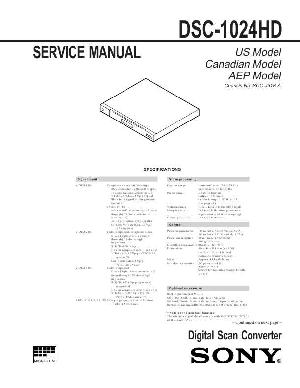 Сервисная инструкция Sony DSC-1024HD ― Manual-Shop.ru
