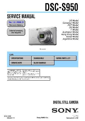 Сервисная инструкция Sony DSC-S950 ― Manual-Shop.ru