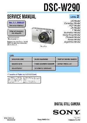 Сервисная инструкция Sony DSC-W290 Level 2 v1.1 ― Manual-Shop.ru