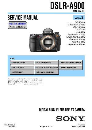 Сервисная инструкция Sony DSLR-A900 level 2 ― Manual-Shop.ru