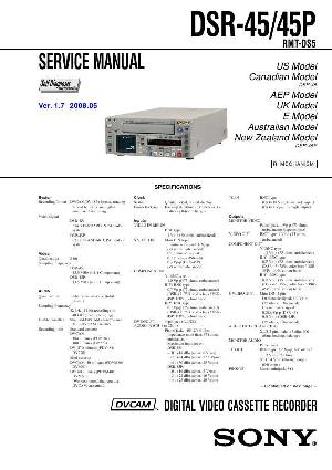 Сервисная инструкция Sony DSR-45, DSR-45P ― Manual-Shop.ru