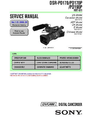 Сервисная инструкция Sony DSR-PD170, DSR-PD170P, DSR-PD190P, VER1.5 ― Manual-Shop.ru