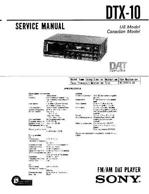 Сервисная инструкция Sony DTX-10 ― Manual-Shop.ru