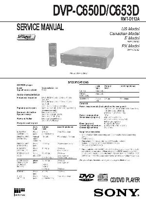 Сервисная инструкция Sony DVP-C650D, DVP-C653D ― Manual-Shop.ru