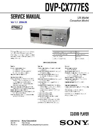 Сервисная инструкция Sony DVP-CX777ES ― Manual-Shop.ru