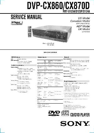 Сервисная инструкция Sony DVP-CX860, DVP-CX870D ― Manual-Shop.ru