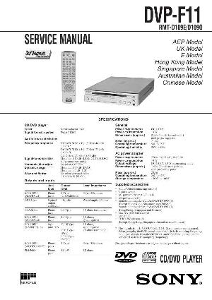 Сервисная инструкция Sony DVP-F11 ― Manual-Shop.ru