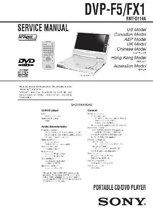 Сервисная инструкция Sony DVP-F5, DVP-FX1 ― Manual-Shop.ru