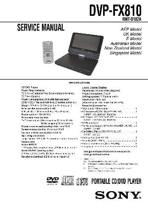 Сервисная инструкция Sony DVP-FX810 ― Manual-Shop.ru