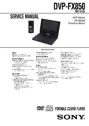 Сервисная инструкция Sony DVP-FX850 ― Manual-Shop.ru