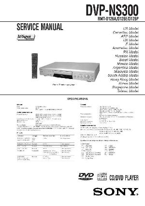 Сервисная инструкция Sony DVP-NS300 ― Manual-Shop.ru