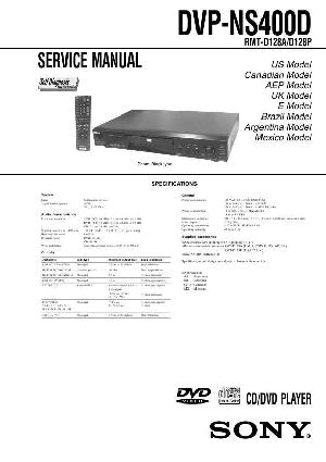 Сервисная инструкция Sony DVP-NS400D ― Manual-Shop.ru
