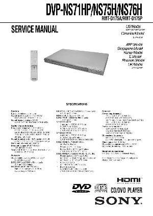 Сервисная инструкция Sony DVP-NS71HP, DVP-NS75H, DVP-NS76H ― Manual-Shop.ru