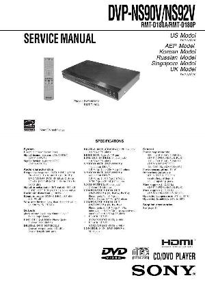 Сервисная инструкция Sony DVP-NS90V, DVP-NS92V ― Manual-Shop.ru
