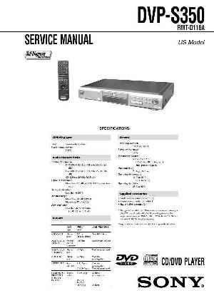 Сервисная инструкция Sony DVP-S350 ― Manual-Shop.ru