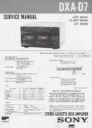 Сервисная инструкция Sony DXA-D7 ― Manual-Shop.ru