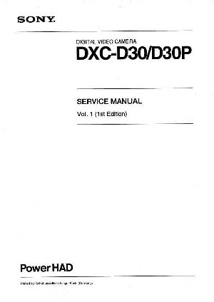 Сервисная инструкция Sony DXC-D30 VOL1 ― Manual-Shop.ru