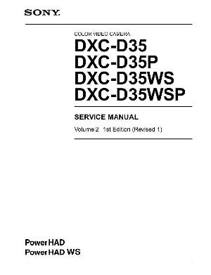 Сервисная инструкция Sony DXC-D35, V2E1R1 ― Manual-Shop.ru