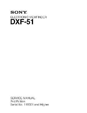 Сервисная инструкция Sony DXF-51 ― Manual-Shop.ru