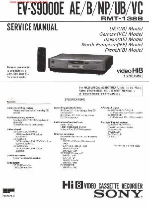 Сервисная инструкция Sony EV-S9000E ― Manual-Shop.ru