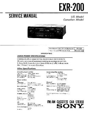 Сервисная инструкция Sony EXR-200 ― Manual-Shop.ru