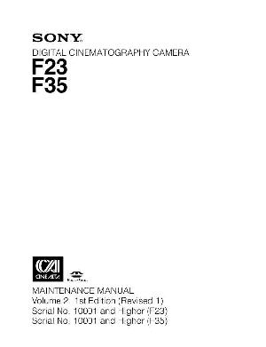 Сервисная инструкция Sony F23, F35 (VOLUME 2) ― Manual-Shop.ru