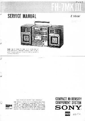 Сервисная инструкция Sony FH-7MKIII ― Manual-Shop.ru