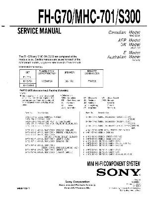Сервисная инструкция Sony FH-G70, MHC-701, S300 ― Manual-Shop.ru