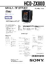Сервисная инструкция Sony FST-ZX80D, HCD-ZX80D 