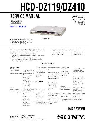 Сервисная инструкция Sony HCD-DZ119, HCD-DZ410  ― Manual-Shop.ru