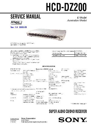 Сервисная инструкция Sony HCD-DZ200  ― Manual-Shop.ru