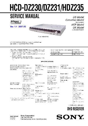 Сервисная инструкция Sony HCD-DZ230, HCD-DZ231, HCD-HDZ235  ― Manual-Shop.ru