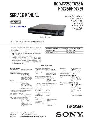 Сервисная инструкция Sony HCD-DZ280, HCD-DZ680, HDZ-284, HDZ-485, VER.1.2 ― Manual-Shop.ru