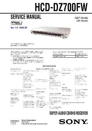 Сервисная инструкция Sony HCD-DZ700FW  ― Manual-Shop.ru