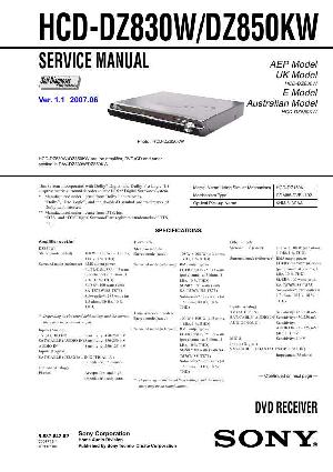 Сервисная инструкция Sony HCD-DZ830W, HCD-DZ850KW ― Manual-Shop.ru
