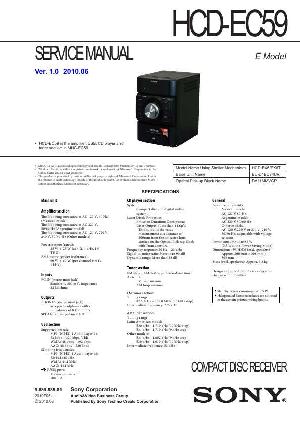 Сервисная инструкция Sony HCD-EC59 ― Manual-Shop.ru
