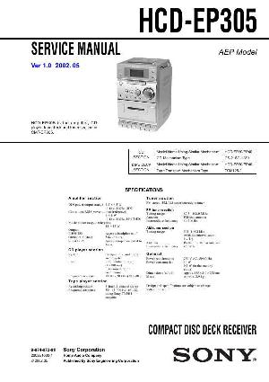 Сервисная инструкция Sony HCD-EP305 (CMT-EP305) ― Manual-Shop.ru