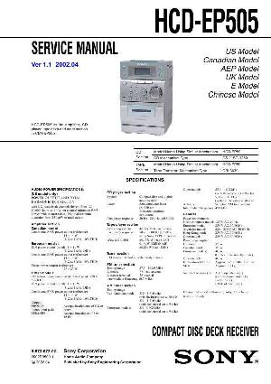 Сервисная инструкция Sony HCD-EP505 (CMT-EP505) ― Manual-Shop.ru